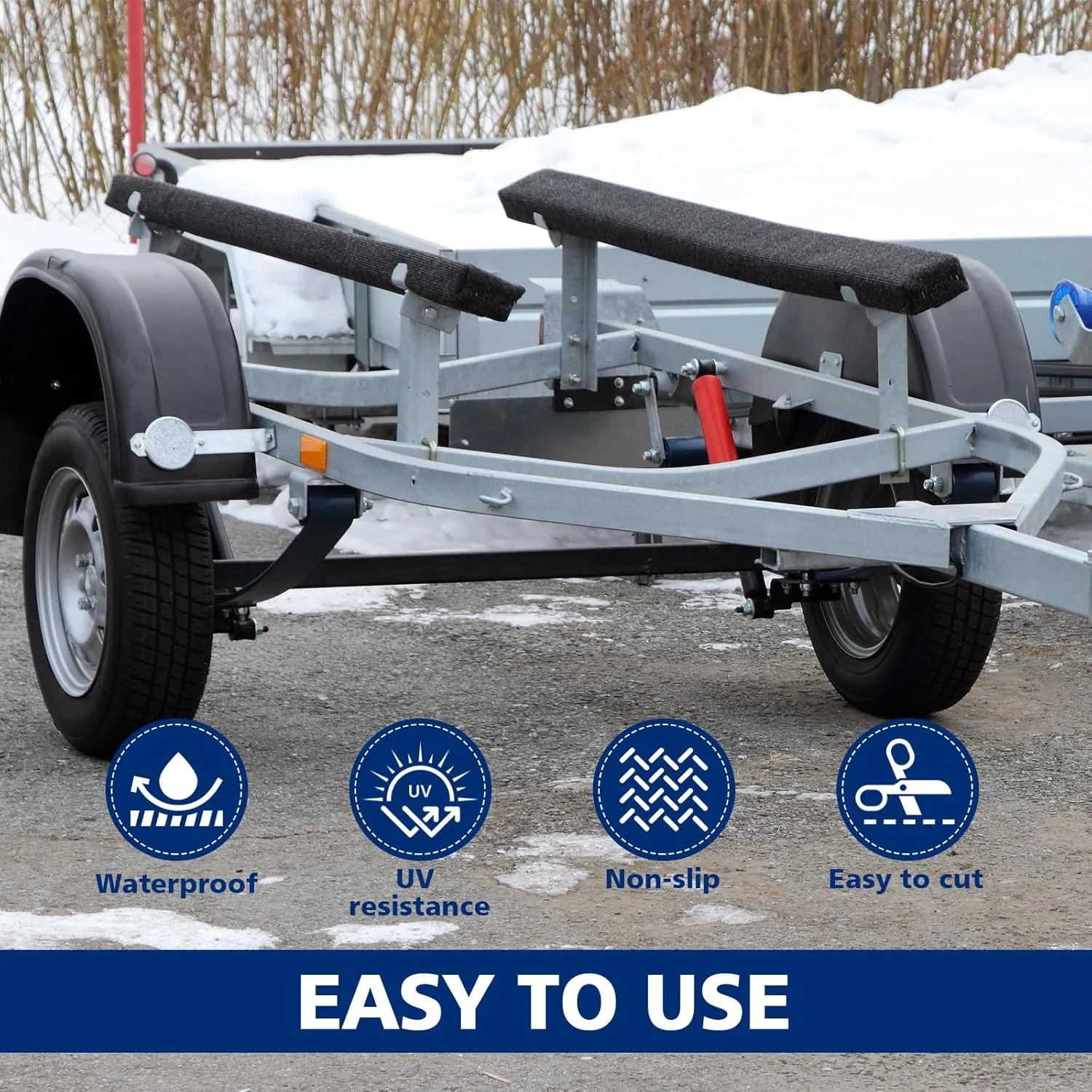 Extra Large Boat Trailer Bunk Carpet - Marine Grade Padding for Boat Trailers Jet Ski Ramps Garages Docks Bunk Board Carpet