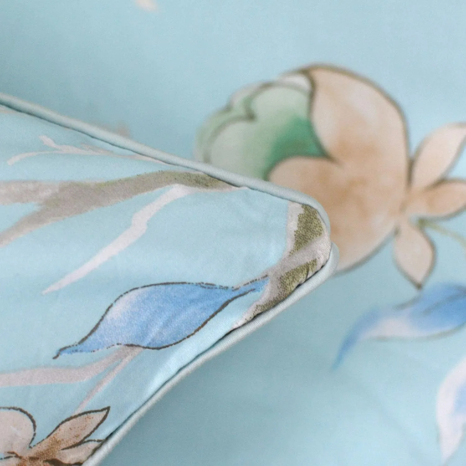 FADFAY Floral Bedding Shabby Blue Bird Print Bed Sheet Set Luxury Bedding Collections 800 Thread Count 100% Egyptian Cotton Deep Pocket, 4 Piece-Twin Size
