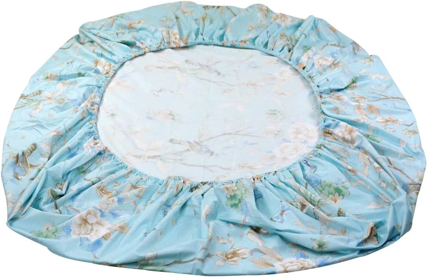 FADFAY Floral Bedding Shabby Blue Bird Print Bed Sheet Set Luxury Bedding Collections 800 Thread Count 100% Egyptian Cotton Deep Pocket, 4 Piece-Twin Size