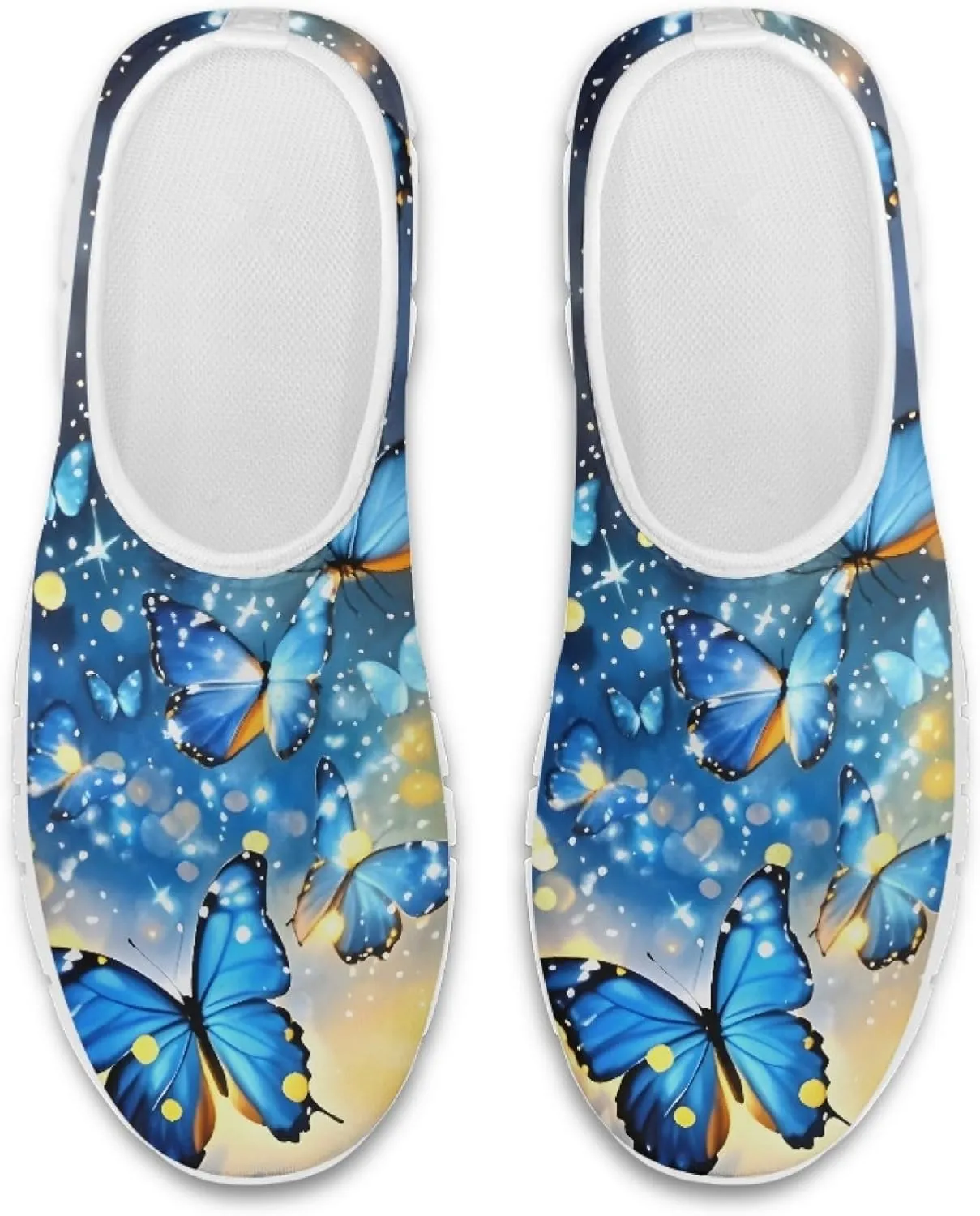 Fashion Print Womens Slip on Walking Shoes Breathable Flat Shoes Comfortable Casual Sneakers