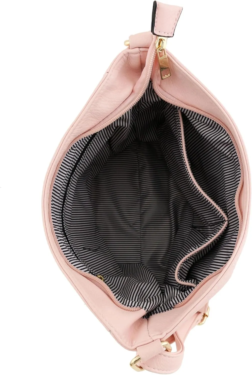 FashionPuzzle Lightweight Tassel Zipper Bucket Crossbody Bag