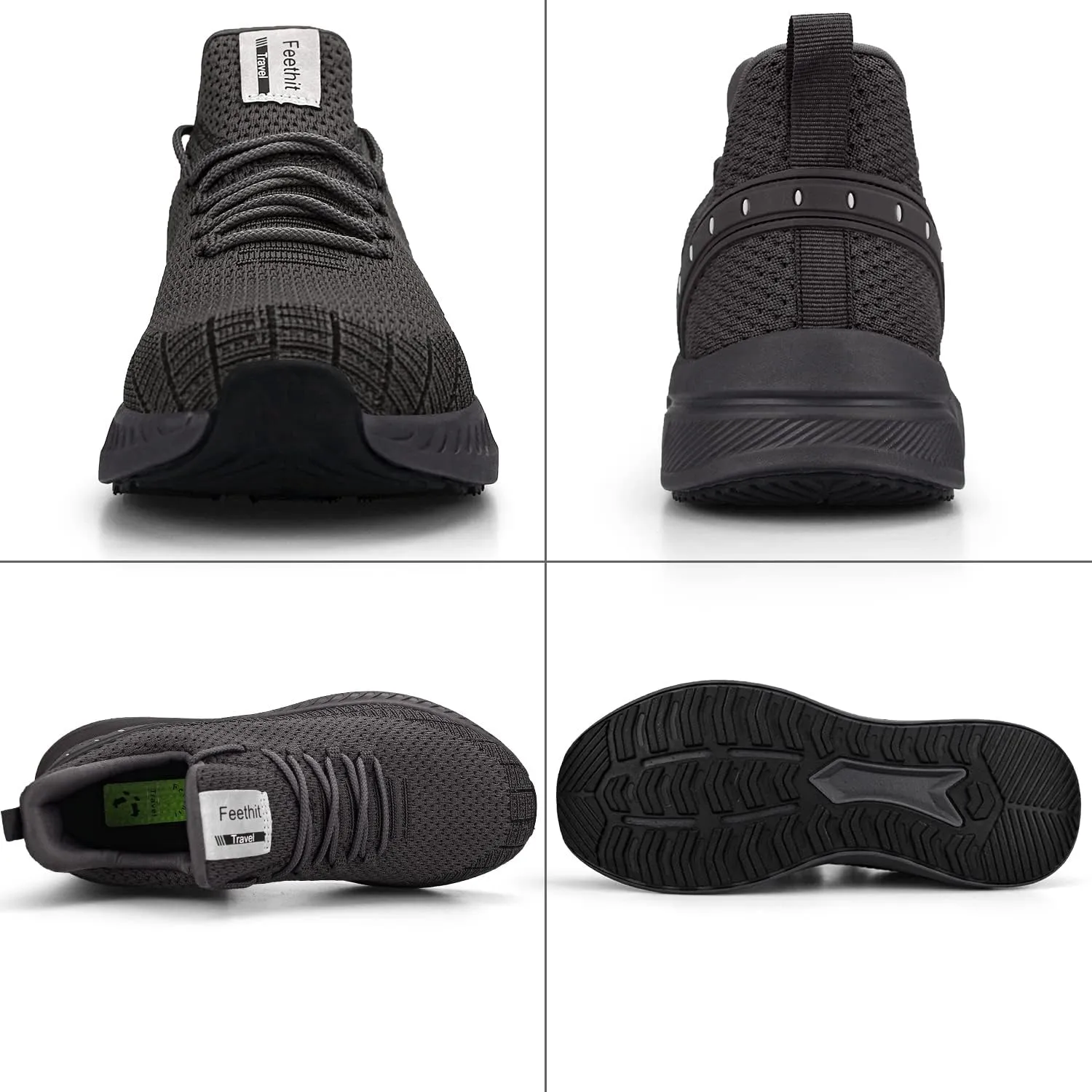 Feethit Mens Slip On Walking Shoes Blade Tennis Shoes Non Slip Running Shoes Lightweight Workout Shoes Breathable Mesh Fashion Sneakers