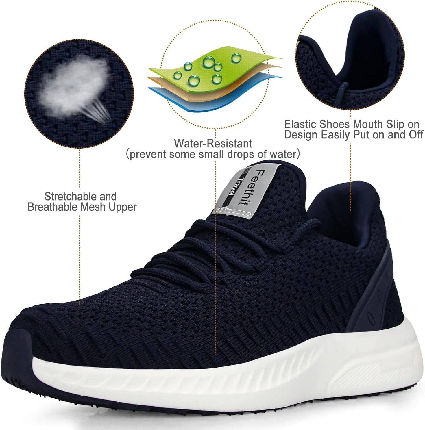 Feethit Women Tennis Running Shoes Walking Shoes Lightweight Casual Sneakers for Travel Gym Work Woman Waitress Nurse