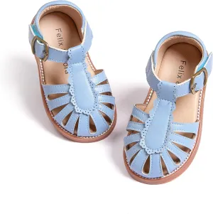 Felix & Flora Toddler Girls Sandals Soft Rubber Princess Flat Shoes Summer Flower Girl Shoes