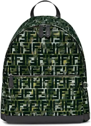 Fendi FF Multicolor FF Camouflage Backpack 8BT298