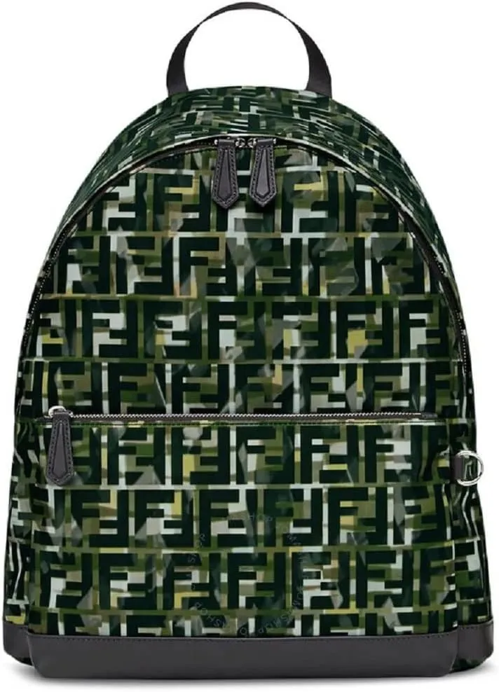 Fendi FF Multicolor FF Camouflage Backpack 8BT298