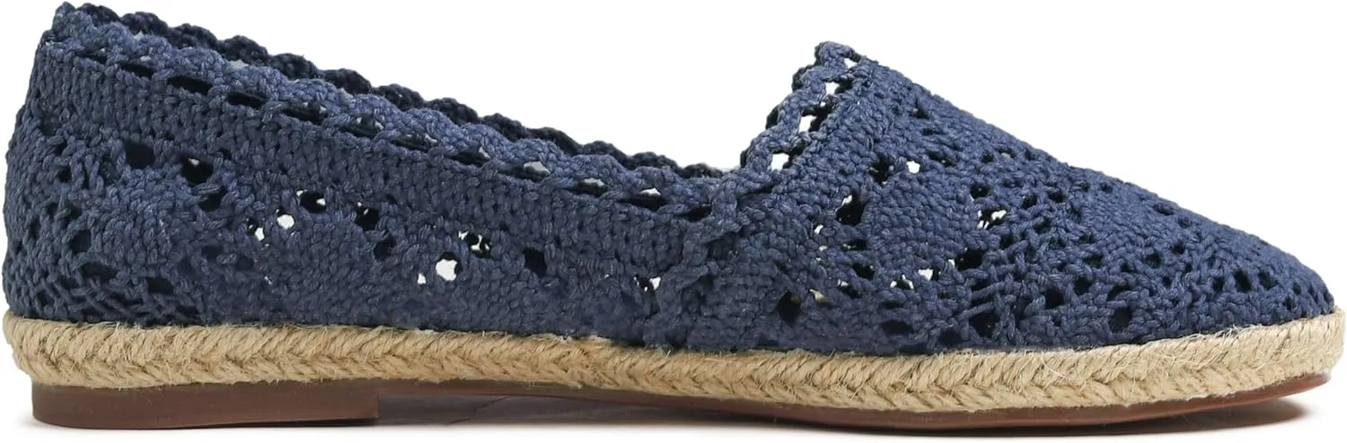 FEVERSOLE Close Toe Espadrilles Women's Comfort Breathable Slip On Flats Shoes