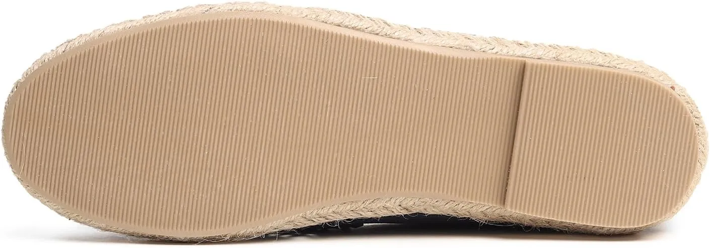 FEVERSOLE Close Toe Espadrilles Women's Comfort Breathable Slip On Flats Shoes