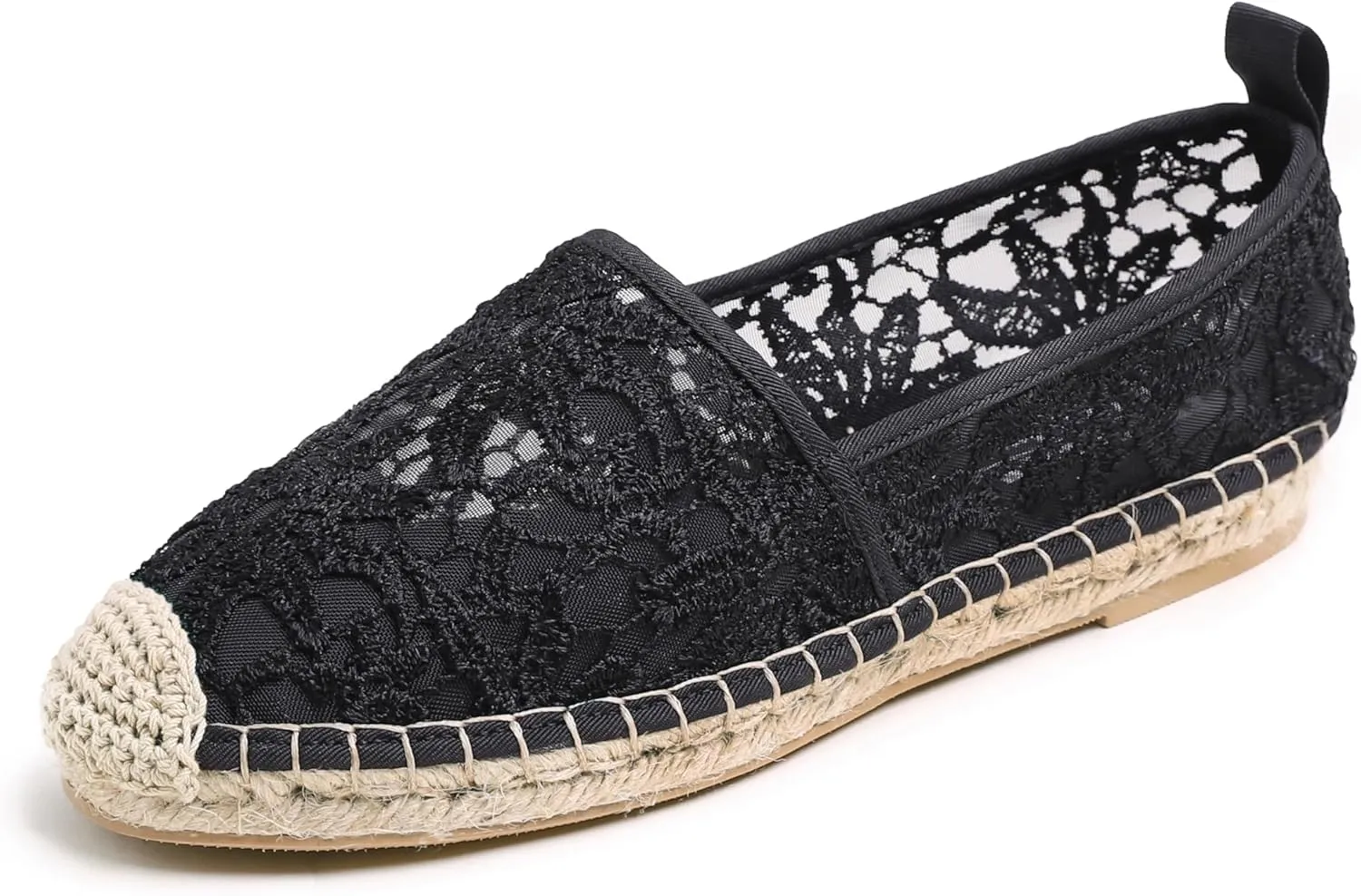 FEVERSOLE Close Toe Espadrilles Women's Comfort Breathable Slip On Flats Shoes