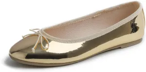 FEVERSOLE Women's Bling Soft Cushioned Comfort Flats Sparkle Party Ballets