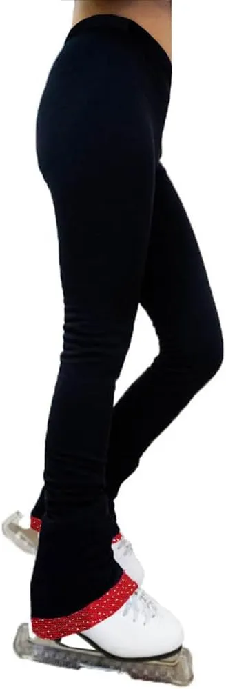 Figure Skating Practice Pants – Polar Fleece Thermal Black – Blue – Purple UGSP2 ice Skating Pants for Girls Women