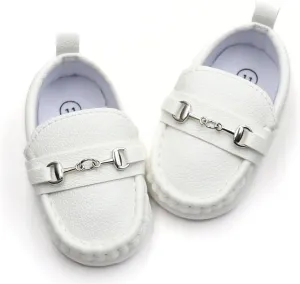 First Walking Shoes for Baby Boys Delightful Solid Color Slip-On Loafers, Lightweight, Non-Slip Flat