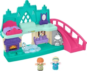 Fisher-Price Little People Toddler Toy Disney Frozen Arendelle Castle Playset with Lights Sounds Anna & Elsa Figures for Pretend Play Ages 18  Months