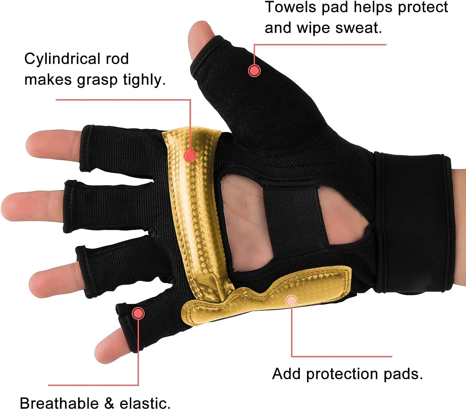 FitsT4 Sports Half Mitts MMA UFC Training Boxing Punch Bag Martial Arts Gloves