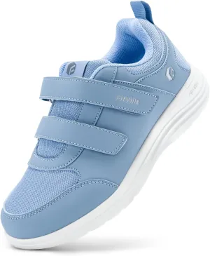 FitVille Diabetic Shoes for Women Wide Width Lightweight Adjustable Strap Comfortable Mesh Wide Width Walking Shoes for Women