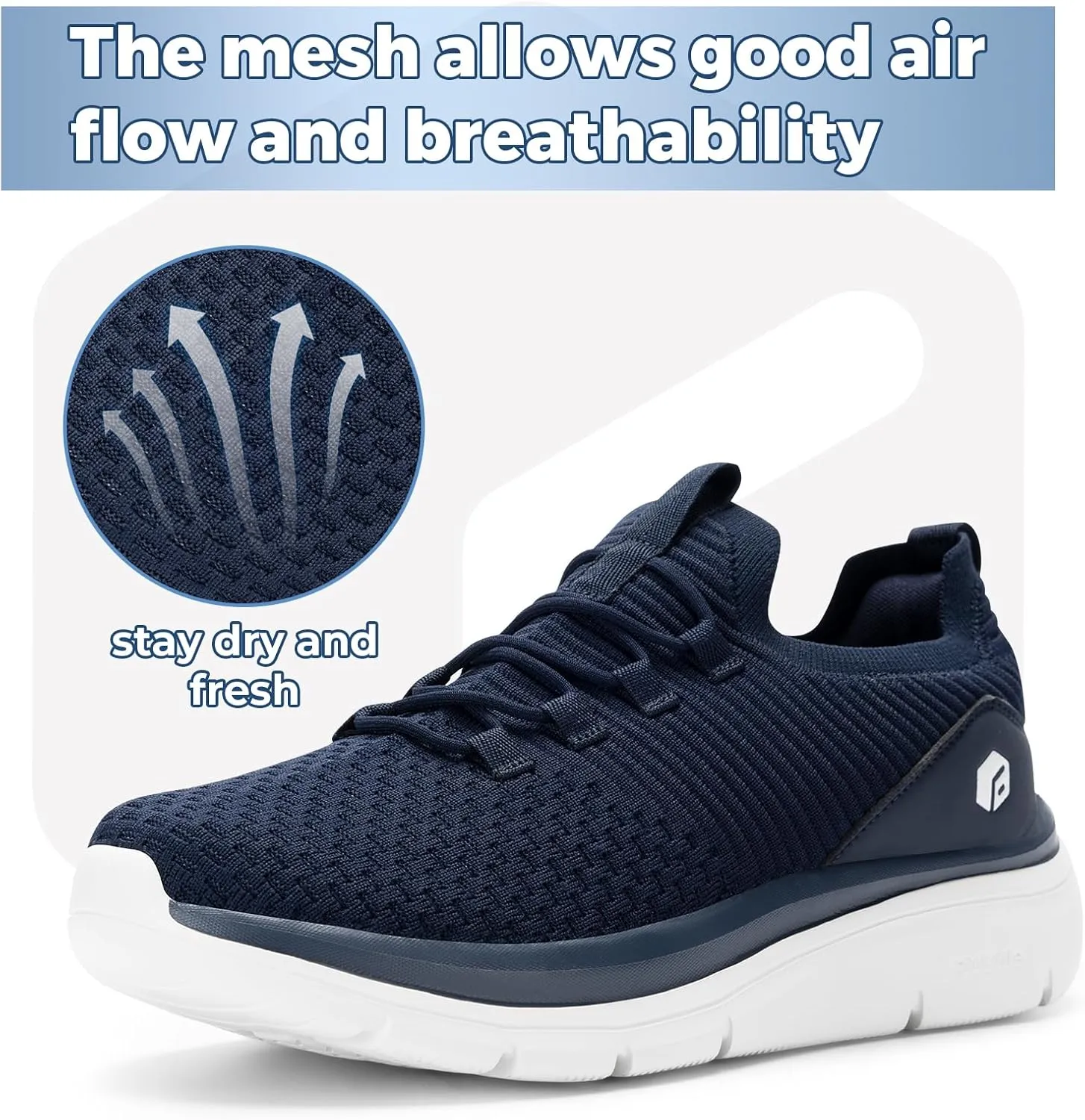FitVille Extra Wide Slip on Shoes for Men, Lightweight and Breathable Mens Wide Slip on Shoes Max Cushioning
