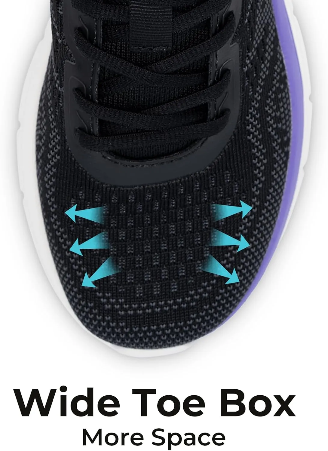 FitVille Women's Wide Walking Shoes Lightweight Sneakers for Women Wide Width for Flat Foot Plantar Fasciitis Heel Pain Relief - Cloud Walker V8