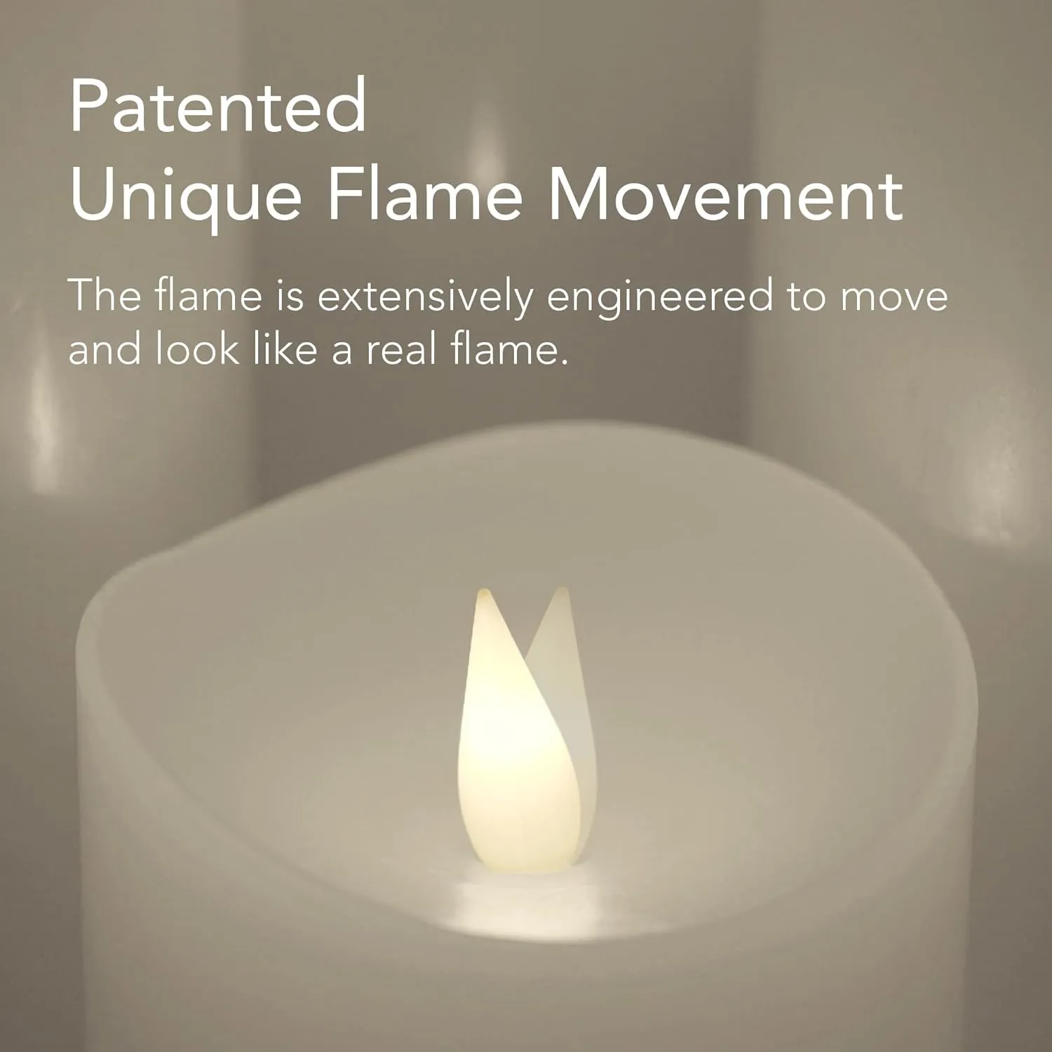 Flameless LED Candles with Remote Control, 3"x 5.1"Flickering 3D Moving Flame Battery Operated Candles in Real Wax Shell for Indoor Use, Home Decor White