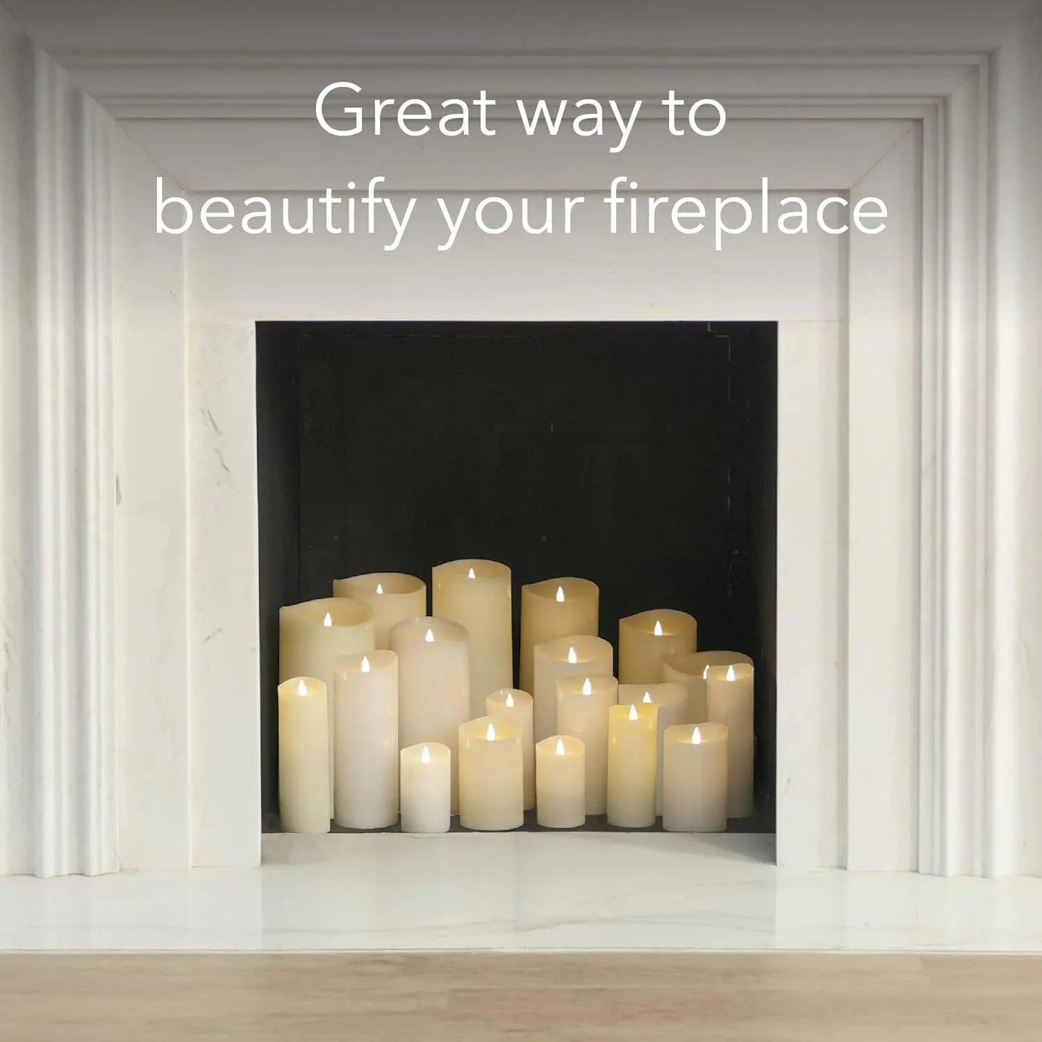 Flameless LED Candles with Remote Control, 3"x 5.1"Flickering 3D Moving Flame Battery Operated Candles in Real Wax Shell for Indoor Use, Home Decor White