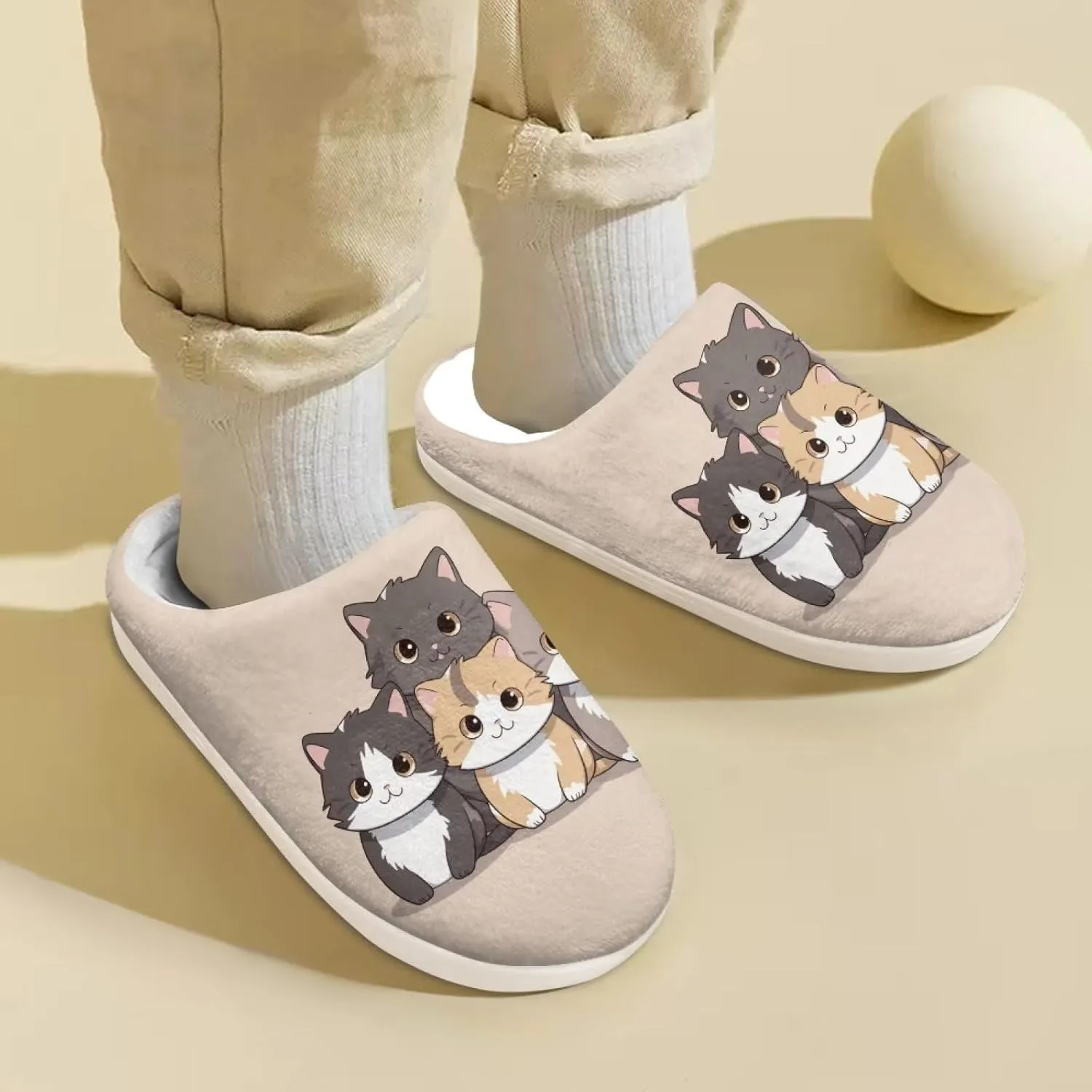 Flashideas Toddler Slippers Indoor Outdoor Anti-Skid Warm Cozy Foam Slide Soft Fuzzy Slippers