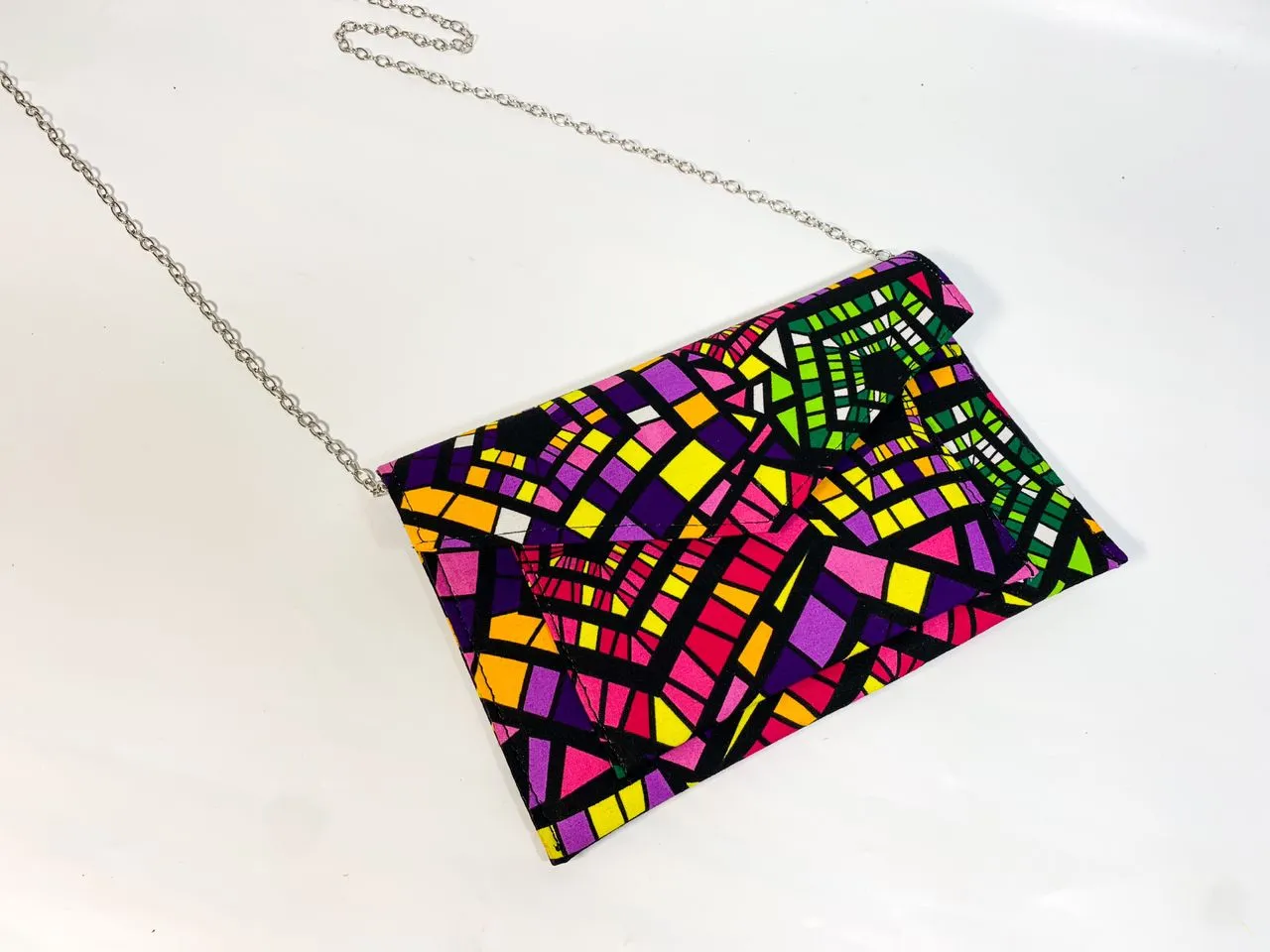 Flat Ankara Cross Body Bag