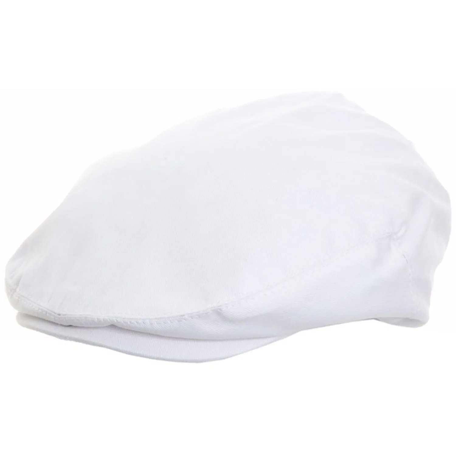 Flat Cap - Sun Hat In 100% Cotton - White