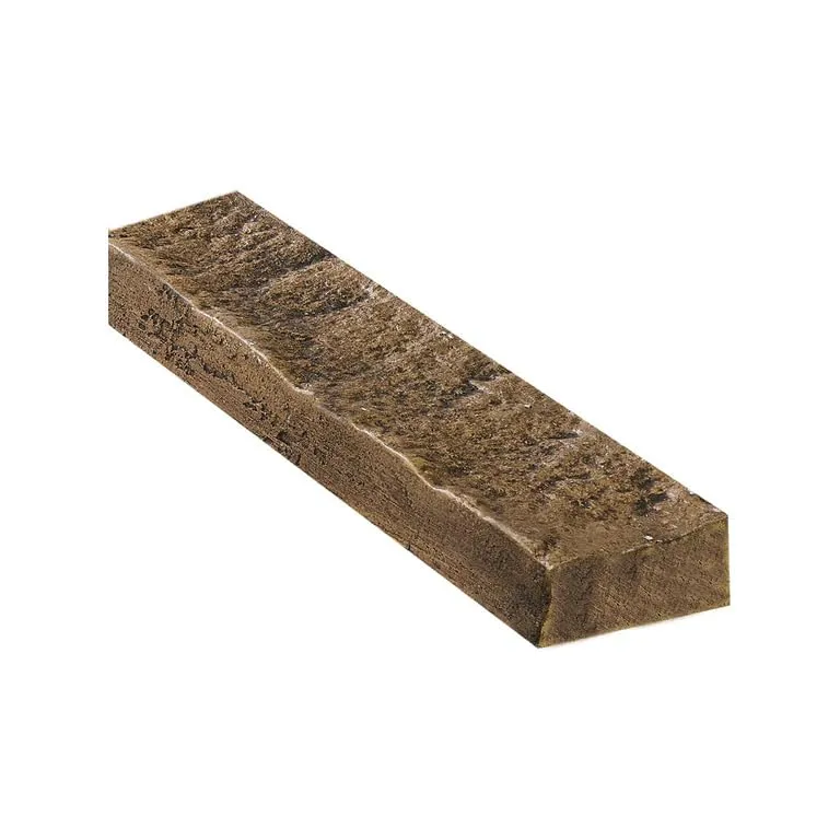 Flat Stone Trim Sample - Stone Ledge Mocha Color (2 3/4”w x 2 1/4”H x 12”)