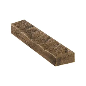 Flat Stone Trim Sample - Stone Ledge Mocha Color (2 3/4”w x 2 1/4”H x 12”)