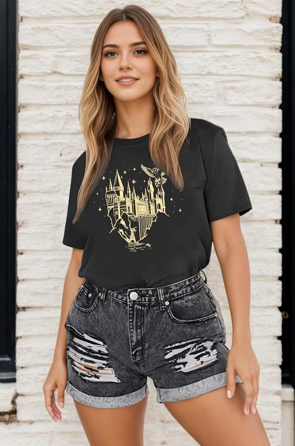Flourish and Blotts Shirt Magical Shirts for Women Book Tshirt Wizard Costume Clothes