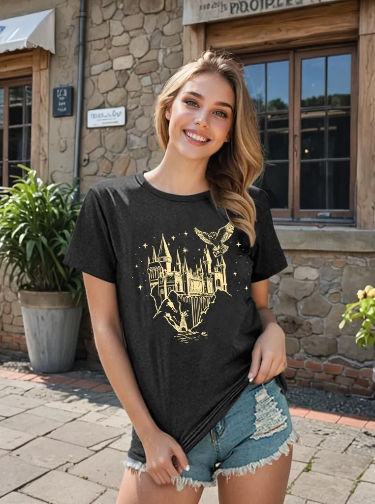 Flourish and Blotts Shirt Magical Shirts for Women Book Tshirt Wizard Costume Clothes