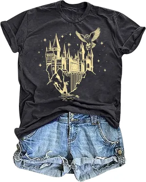 Flourish and Blotts Shirt Magical Shirts for Women Book Tshirt Wizard Costume Clothes