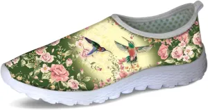 Forchrinse Music Note Women’s Walking Shoes Men’s GO Walk Soft Mesh Slip on Sneakers Lightweight Work Shoes