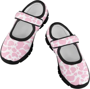 Forchrinse Rainbow Girls and Toddler Mary Jane Sneakers Soft Sole Barefoot Flats Comfort School Party Play Shoes Ballet Flats for Kids Size 11-2.5