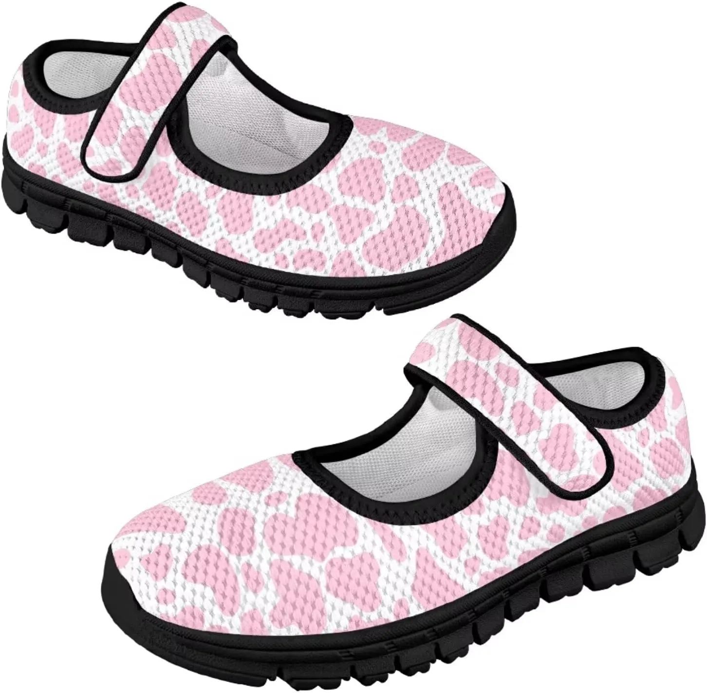 Forchrinse Rainbow Girls and Toddler Mary Jane Sneakers Soft Sole Barefoot Flats Comfort School Party Play Shoes Ballet Flats for Kids Size 11-2.5
