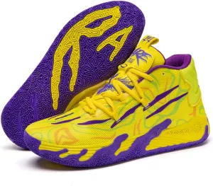 FOTN Womens Multicolour Lace Up Fashion Sneaker High-Top Casual Breathable Sports Athletic Walking Running Basketball Shoes