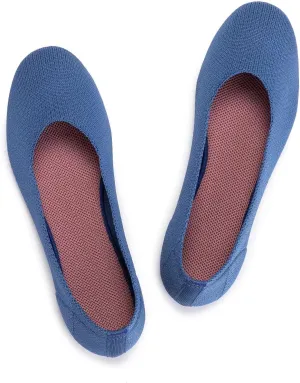 Frank Mully Women’s Ballet Flat Shoes Knit Dress Shoes Round Toe Slip On Ballerina Walking Flats Shoes for Woman Low Wedge Comfort Soft