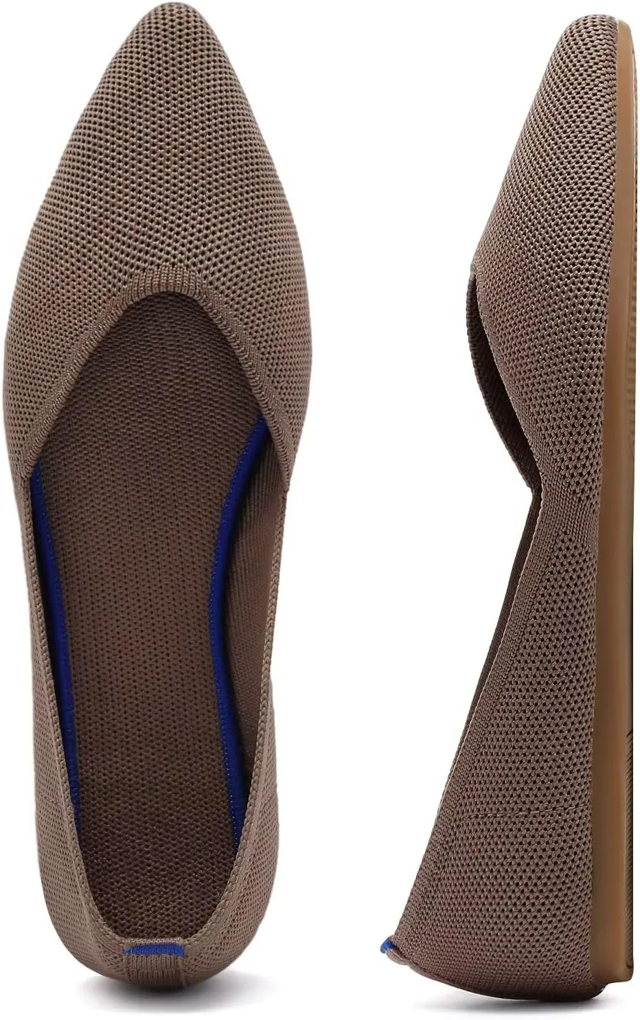 Frank Mully Womens Flat Shoes Classic Pointed Toe Flats Knitted Dress Shoes Soft Flats for Woman Comfortable Dressy