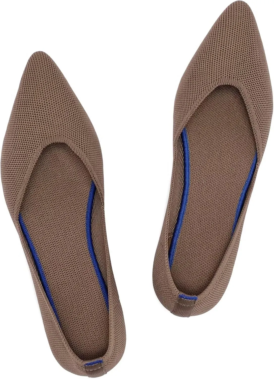 Frank Mully Womens Flat Shoes Classic Pointed Toe Flats Knitted Dress Shoes Soft Flats for Woman Comfortable Dressy
