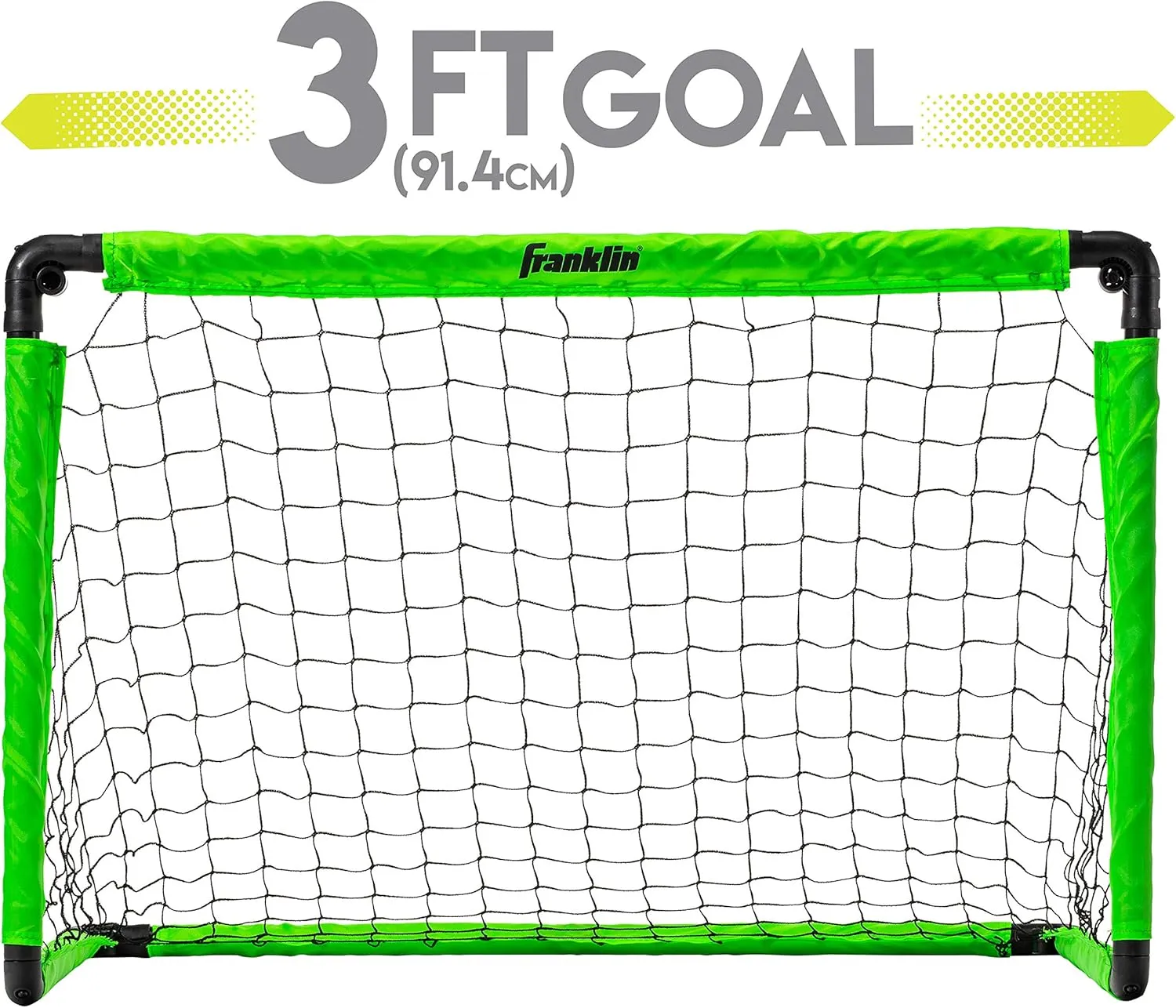 Franklin Sports Kids Mini Soccer Goal Set - Backyard   Indoor Mini Net and Ball Set with Pump - Portable Folding Youth Soccer Goal - Perfect Kids Toy - 36" x 24"