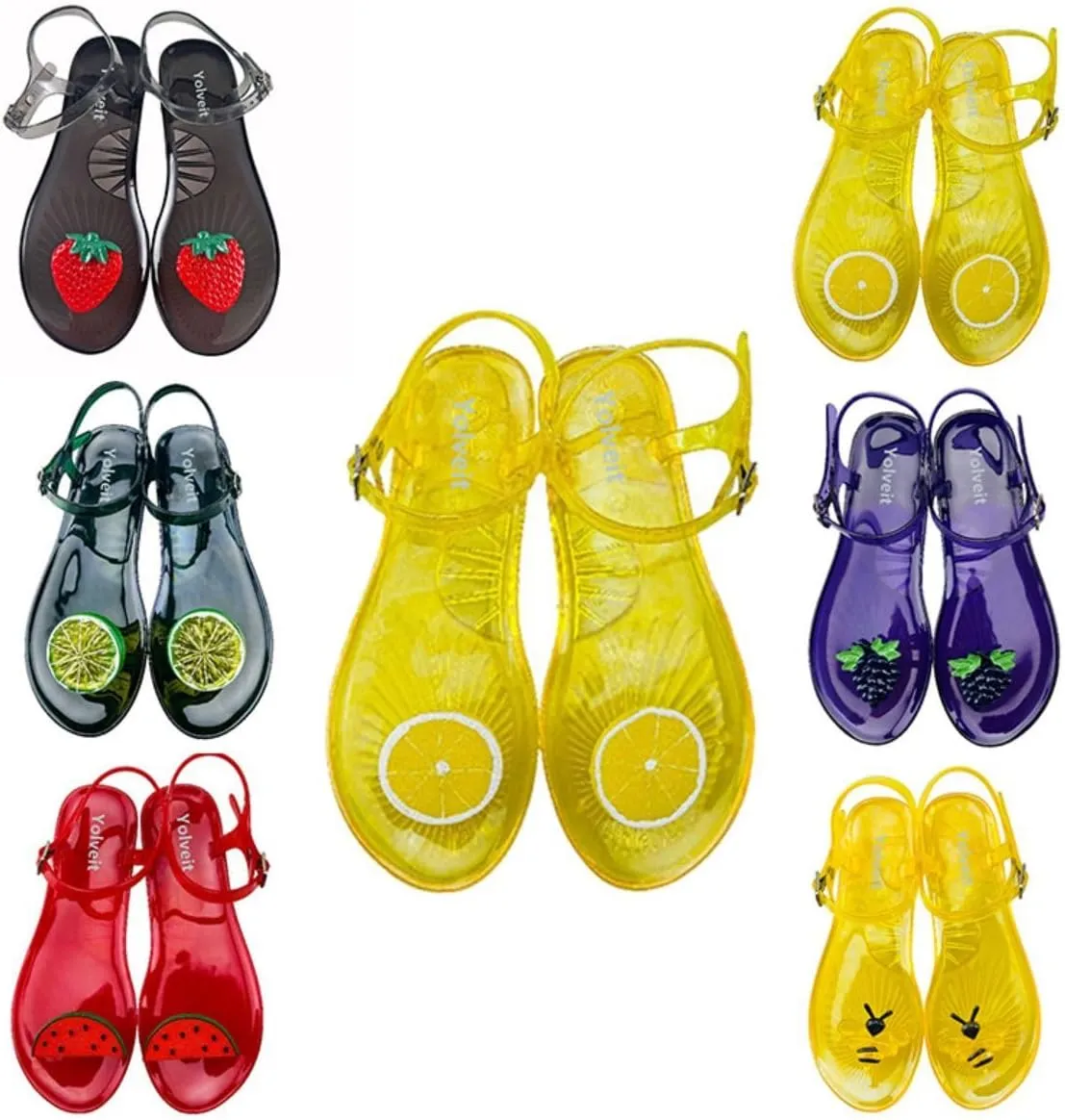 Fruit Flat Sandals Jelly Beach Casual Sandals