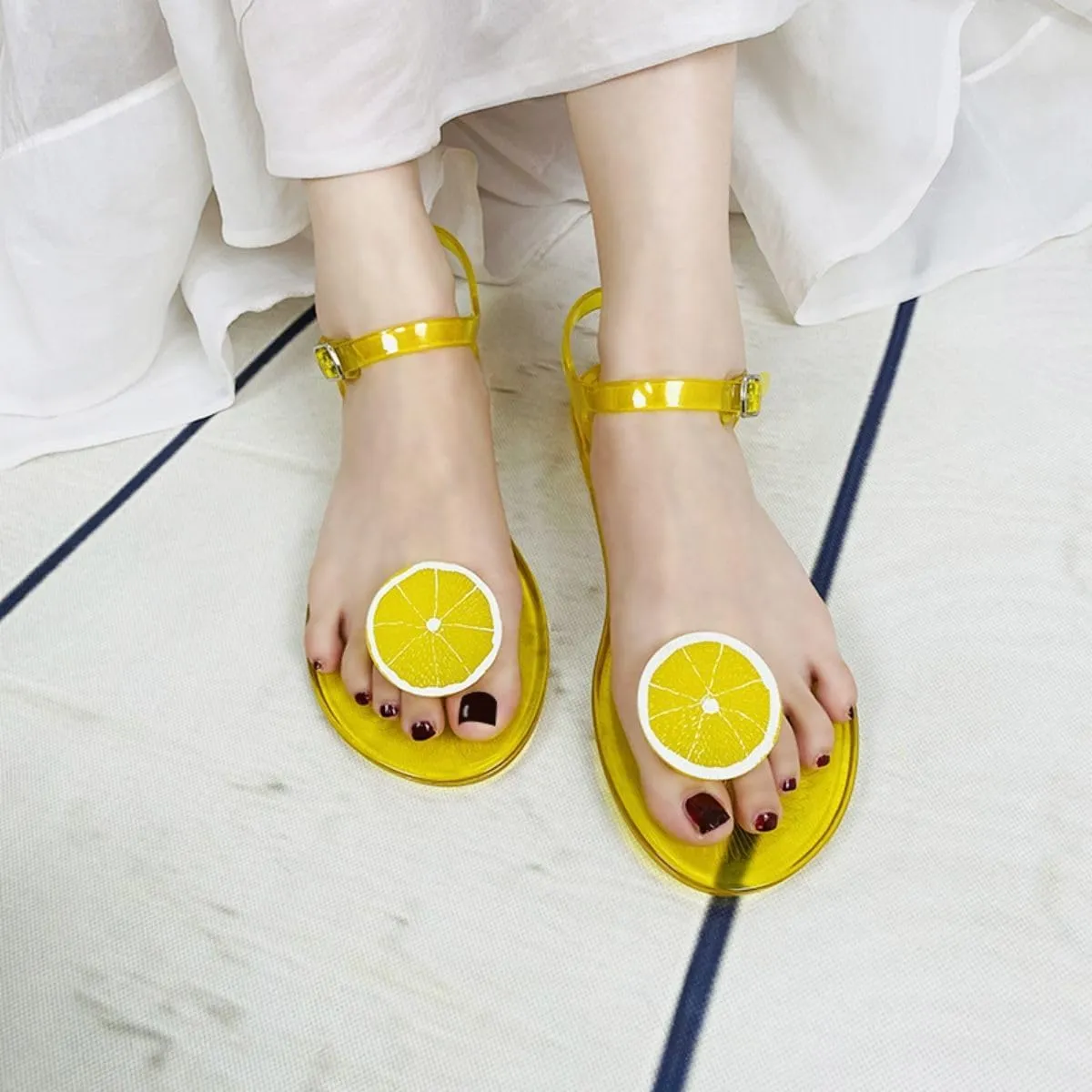 Fruit Flat Sandals Jelly Beach Casual Sandals