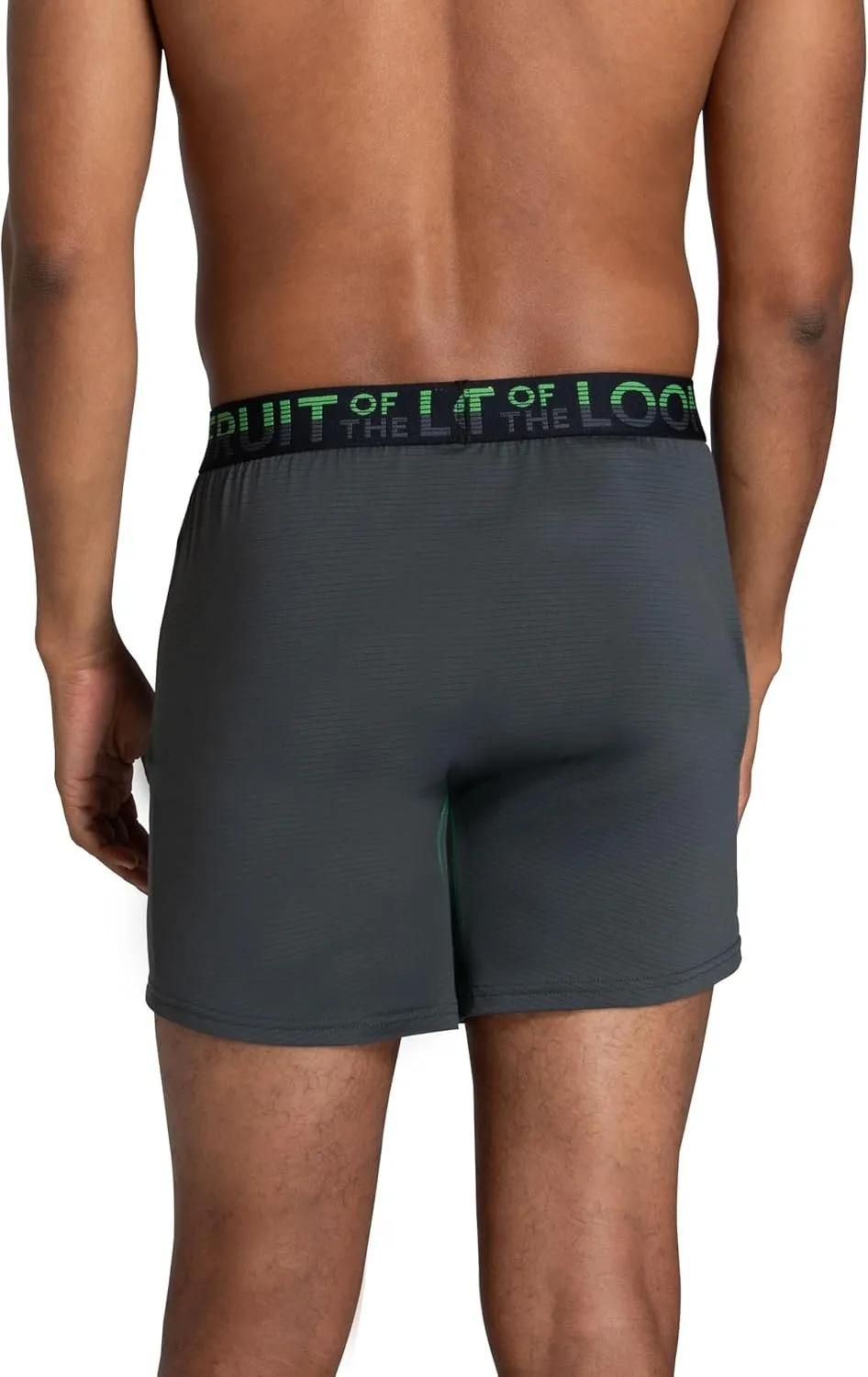 Fruit of the Loom Men's 4-Way Stretch Boxer Briefs | Lightweight & Moisture Wicking Underwear | Long, Regular Leg & Trunk