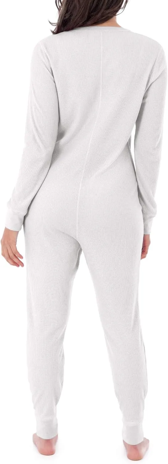 Fruit of the Loom womens Micro Waffle Premium Thermal Union Suit