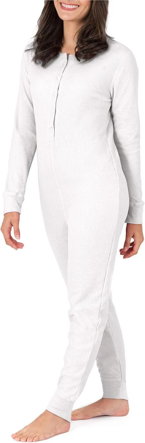 Fruit of the Loom womens Micro Waffle Premium Thermal Union Suit