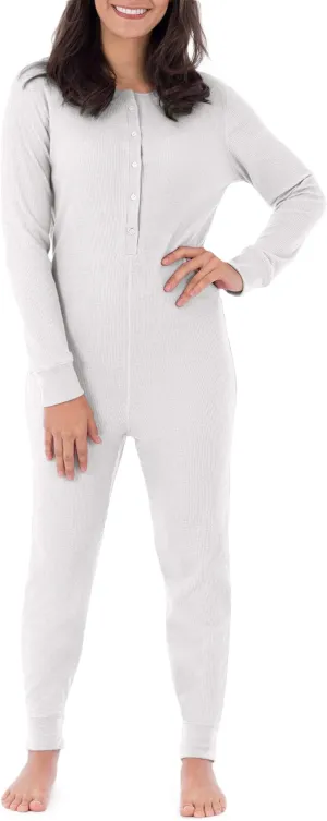 Fruit of the Loom womens Micro Waffle Premium Thermal Union Suit
