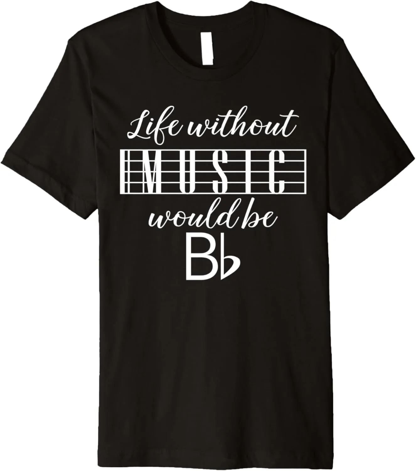 Funny Band Life Without Music Would Be Bb Flat Cute Musician Premium T-Shirt