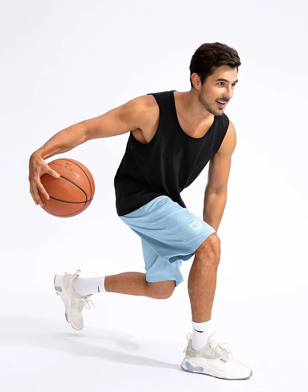 G Gradual Men's Basketball Shorts with Zipper Pockets Lightweight Quick Dry 11" Long Shorts for Men Athletic Gym