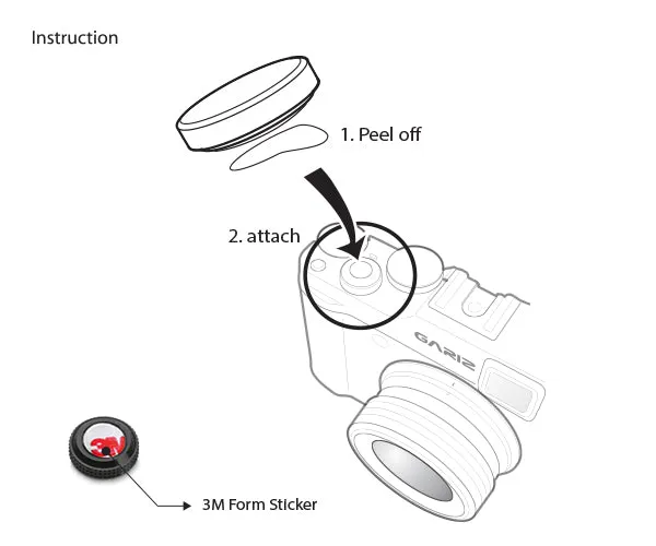 Gariz Sticker Type Soft Button Red XA-SBA6 (Universal)