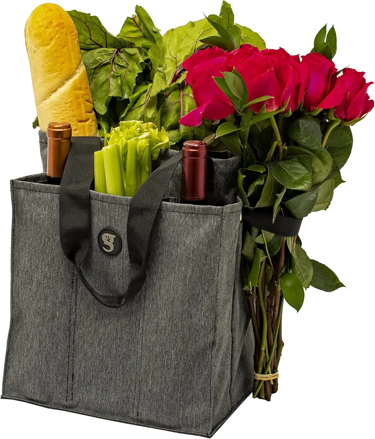 geckobrands 7 Pocket Market Tote Bags - Lightweight Multipurpose Organizer Pool Beach Travel Grocery Bag Multiple Pockets