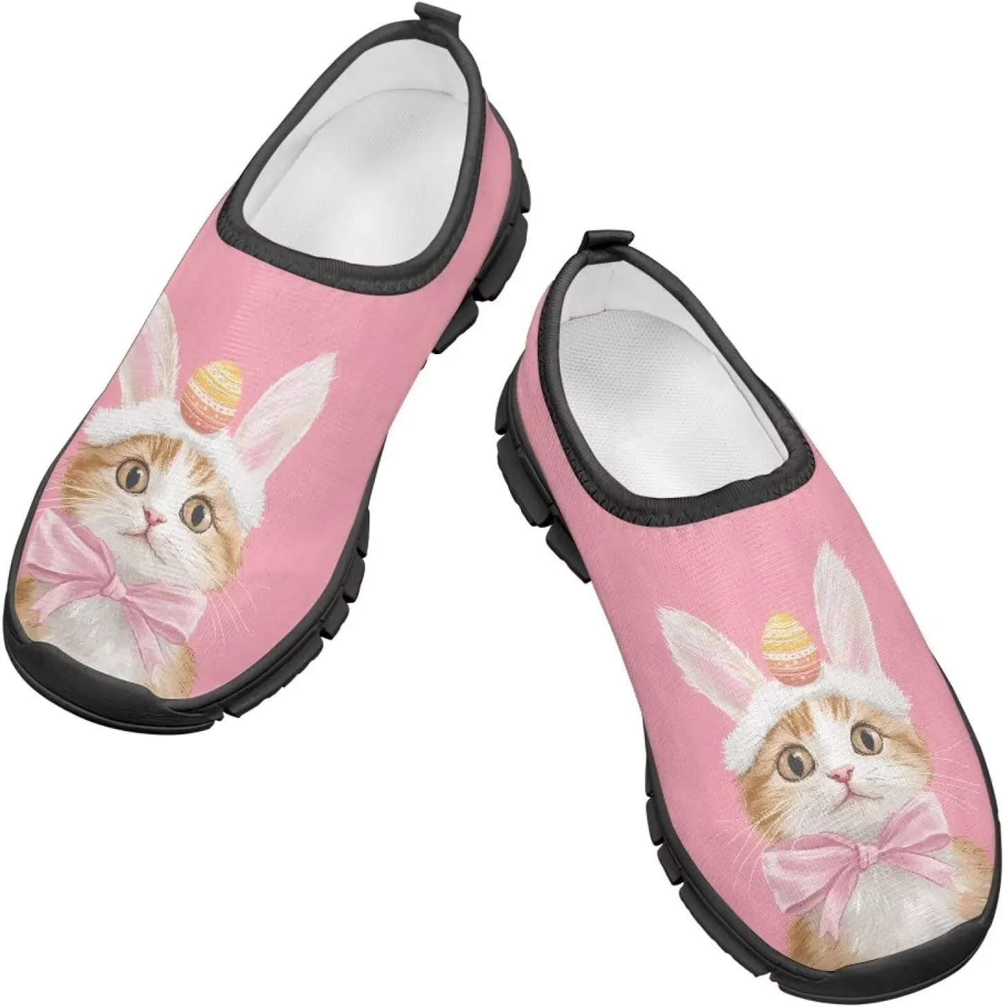 Girls Slip On Shoes Tennis Running Shoes Boys Lightweight Breathable Sneakers for Kids